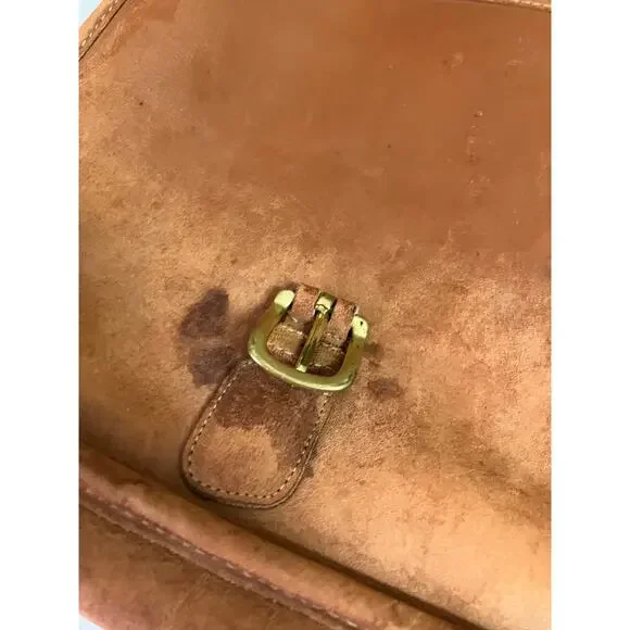 Coach USA Vintage Leather Briefcase Messenger Bag Tan Distressed *Read - Picture 7 of 14